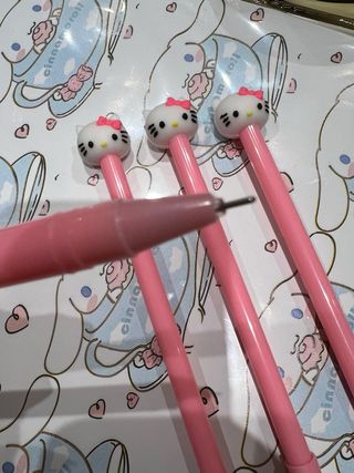 4 Bolígrafos Hello Kitty Rosa