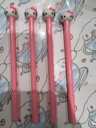 4 Bolígrafos Hello Kitty Rosa