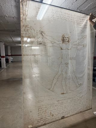 Tapiz Hombre Vitruvio Da Vinci Poliéster