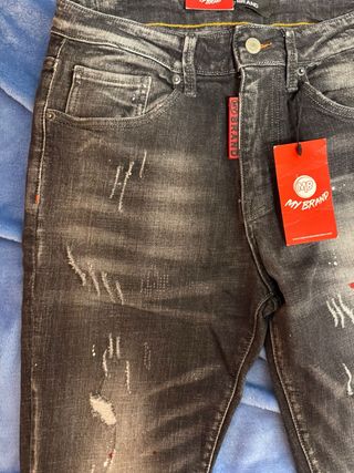 Vaqueros MY BRAND grises desgastados