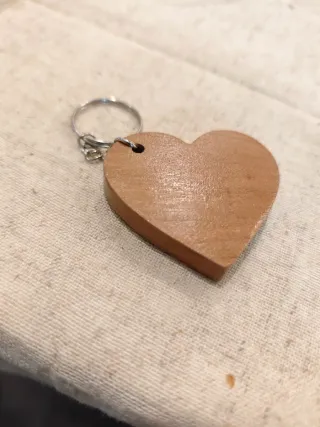 Imán Corazón Grabado Madera