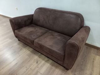 Sofá de 2 plazas marrón