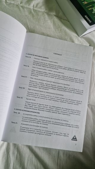 Temari 1 i 2. Cos Administratiu. Gen. de Catalunya