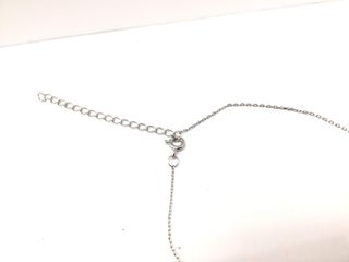 cadena plata 925mm con piedra con circonita 19 2.5cm