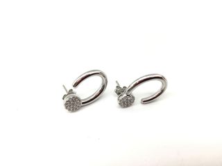 pendientes plata 925mm con piedra con circonita