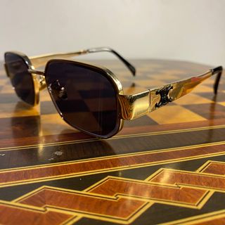 Gafas de sol Celine doradas y marrones