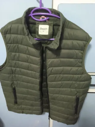Chaleco acolchado verde oliva Aosaite