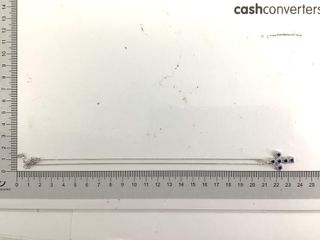 cadena plata 925mm con piedra con circonita 19 2.5cm