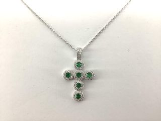 cadena plata 925mm con piedra con circonita 19 2.5cm