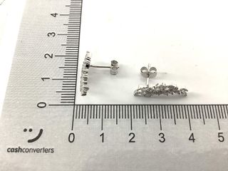 pendientes plata 925mm con piedra con circonita