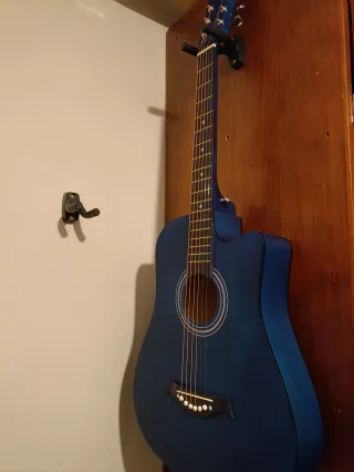 Guitarra Acústica Azul 38" nueva.