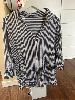 Falda vaquera larga con abertura