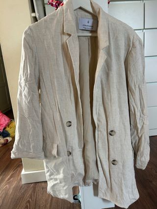 Falda vaquera larga con abertura