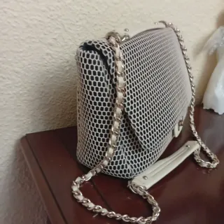 Bolso Purificación García rejilla beige