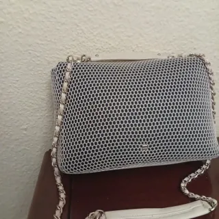 Bolso Purificación García rejilla beige