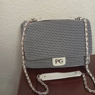 Bolso Purificación García rejilla beige