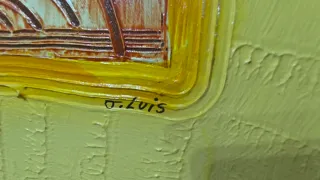 Cuadro Arte Taíno Madera Multicolor