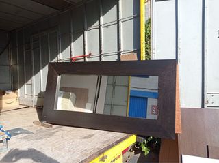 Espejo Marco Madera Oscura