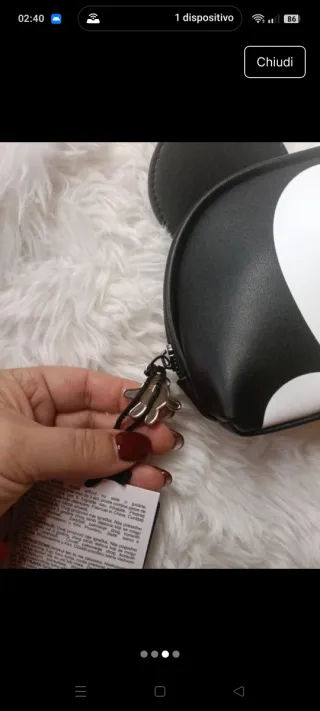 Pochette porta trucchi Topolino Disney con charm