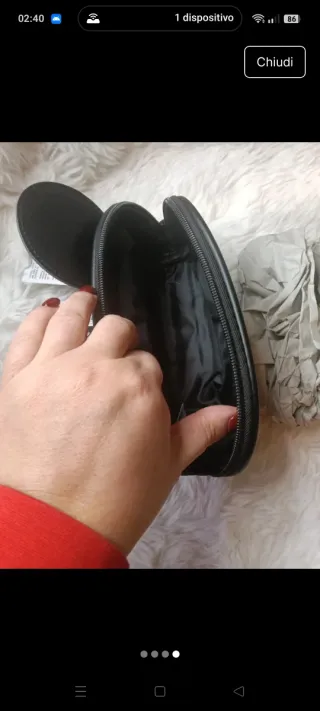 Pochette porta trucchi Topolino Disney con charm