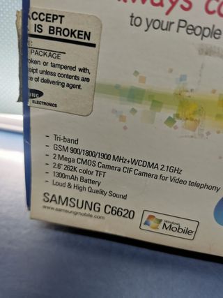 movil samsung C6620 movistar, en caja