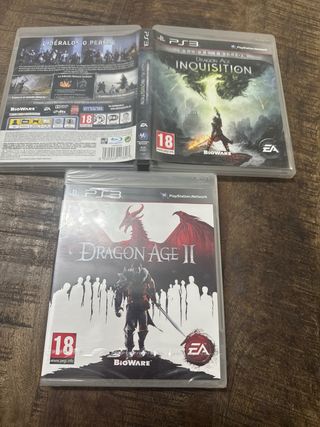 Lote 3 Juegos Dragon Age PS3 (1 Precintado)