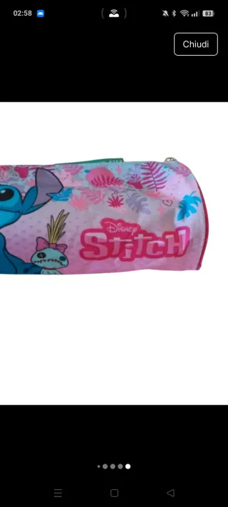 Astuccio Stitch Cilindrico 23 cm