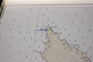 Carta de navegación Puerto de Cabrera. 1975. 1:5000. 58 x 74 cm aprox.