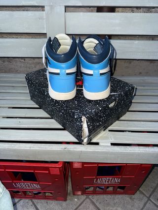 Scarpe Jordan Alte Blu e Bianche