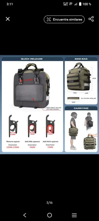 Alforjas Moto 20L Cada Una (Negras)