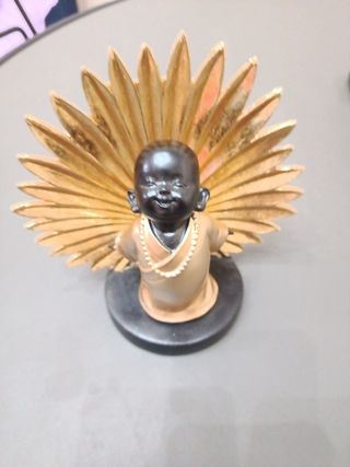 Figura Buda Decorativa Dorada