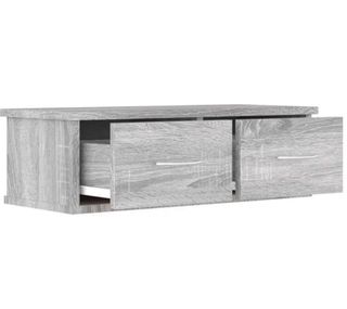 Mueble de pared de madera contrachapada gris