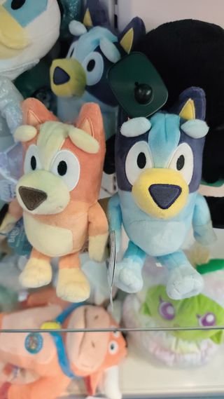 Peluche Bluey Bingo Naranja y Azul