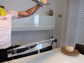 Lámpara de techo comedor metal y madera