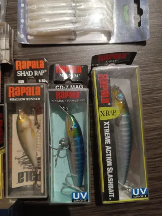 Lote señuelos pesca Rapala y Raglou