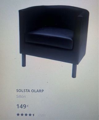MUY NUEVOS 2 Sillones Solsta Ikea Negro