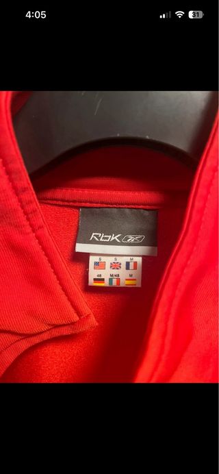 Chaqueta Reebok Vintage Talla M Roja