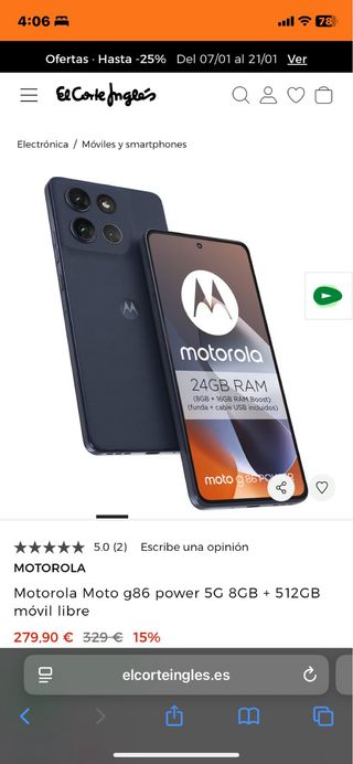 Motorola Moto g86 Azul