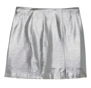 Falda plateada mini Talla S
