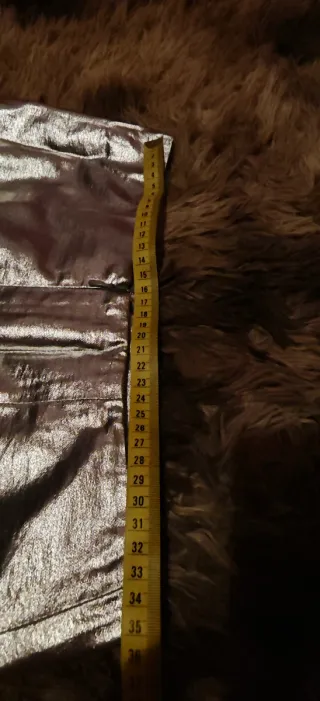 Falda plateada mini Talla S