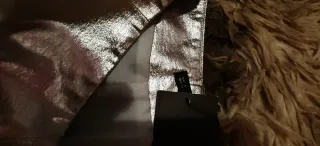 Falda plateada mini Talla S