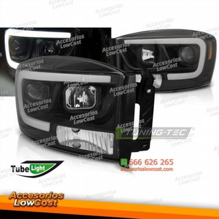 FAROS DELANTEROS PARA DODGE RAM 06-08 LUZ DE TUBO