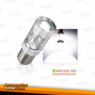 BOMBILLA BA15S LED CANBUS LUZ BLANCA 6000K