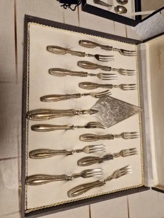 Servizio da dolce argento 800 Novecento