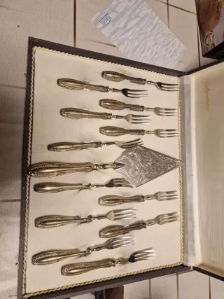 Servizio da dolce argento 800 Novecento