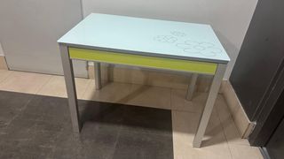Mesa comedor cristal con 3 sillas