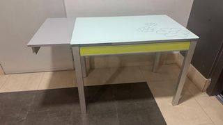 Mesa comedor cristal con 3 sillas