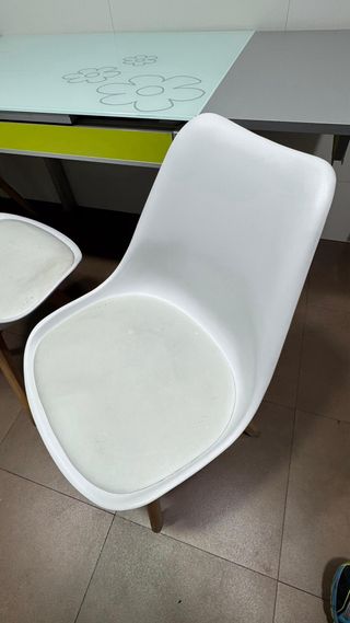 Mesa comedor cristal con 3 sillas