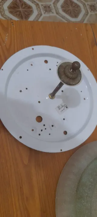 Lampadario plafoniera  retrò vetro bianco e verde