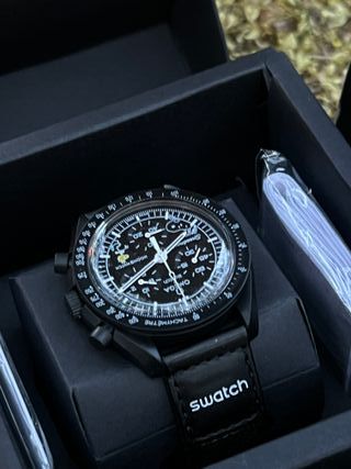 Omega Speedmaster Mission to Moonphase Negro
